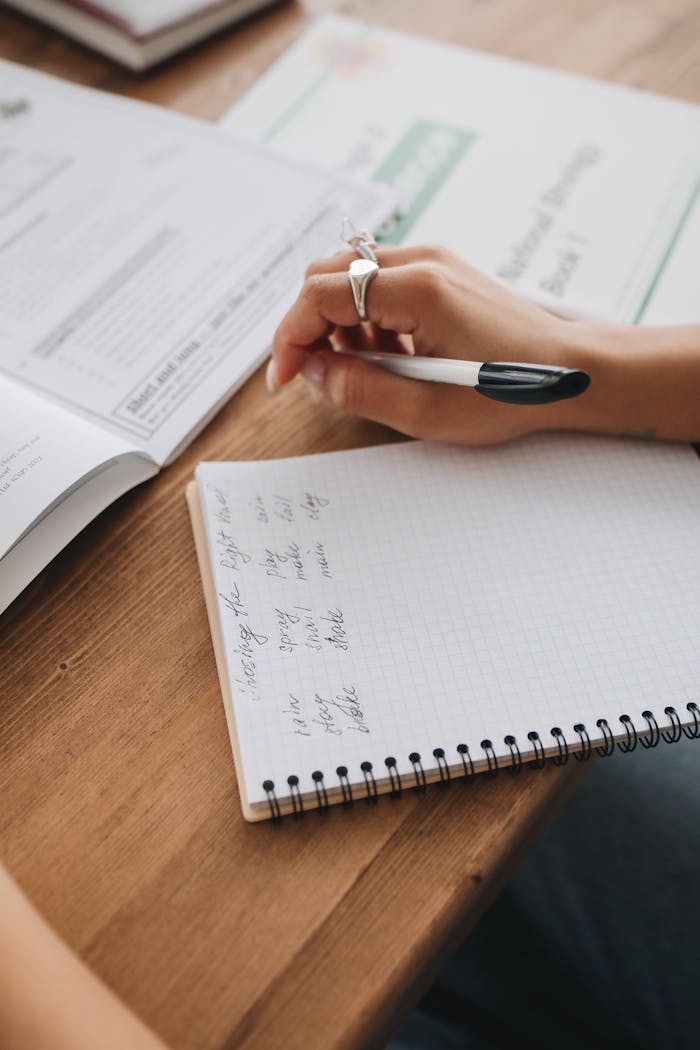 Student Doing Her Homework